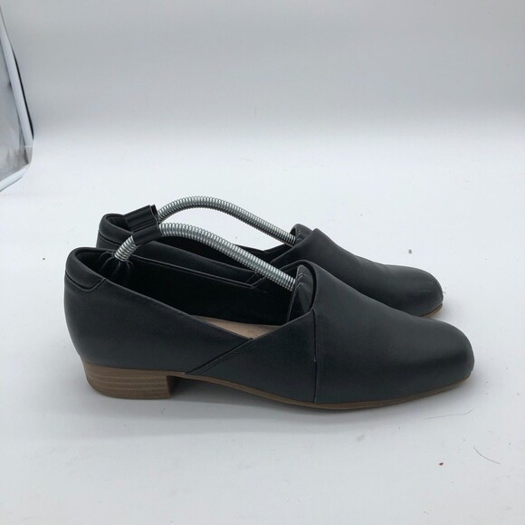 Clarks Collection Juliet Palm Loafer Women's 7.5 M Black Casual Shoe Comfort - Picture 1 of 9